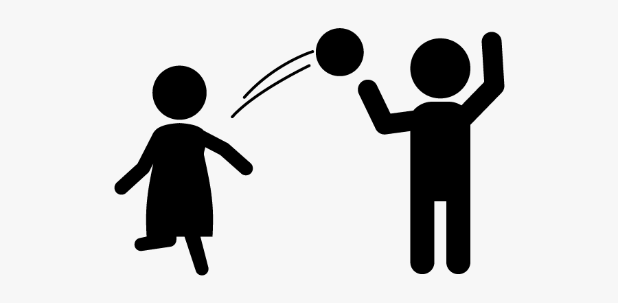 Black And White Clipart Playing Dodgeball, Transparent Clipart