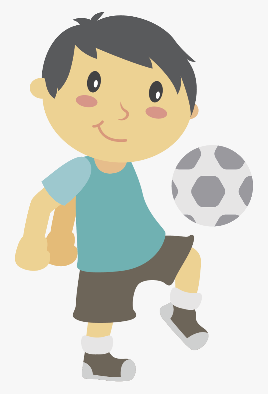 Niño Jugando Futbol, Transparent Clipart