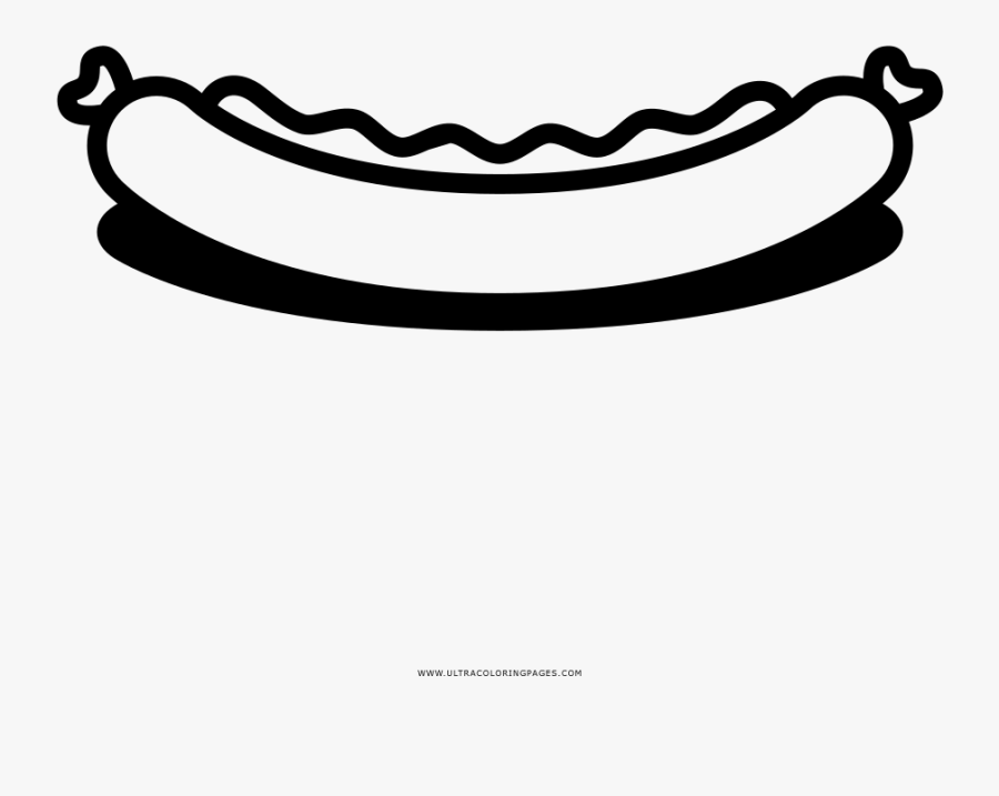 Hot Dog Coloring Page, Transparent Clipart