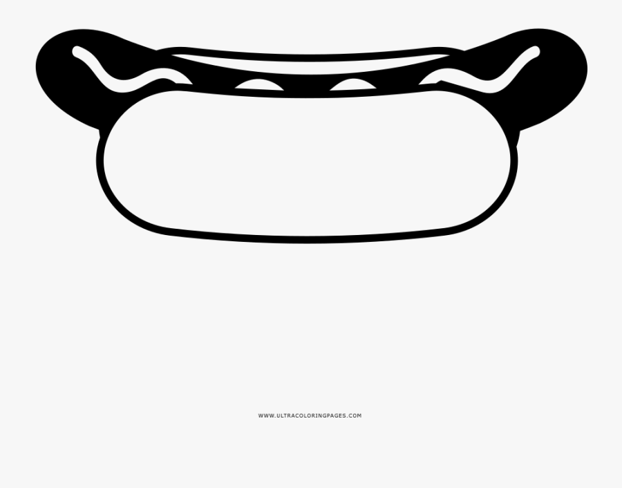 Hot Dog Coloring Page, Transparent Clipart