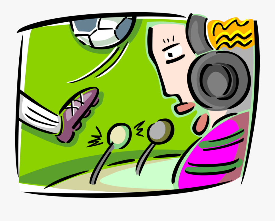 Vector Illustration Of Sports Announcer Covers Play, Transparent Clipart