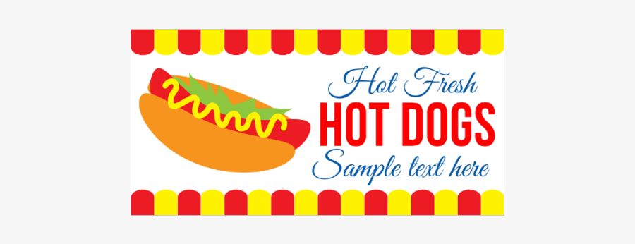 Hot Dog Banner Printastic - Hot Dog Stand Banner, Transparent Clipart