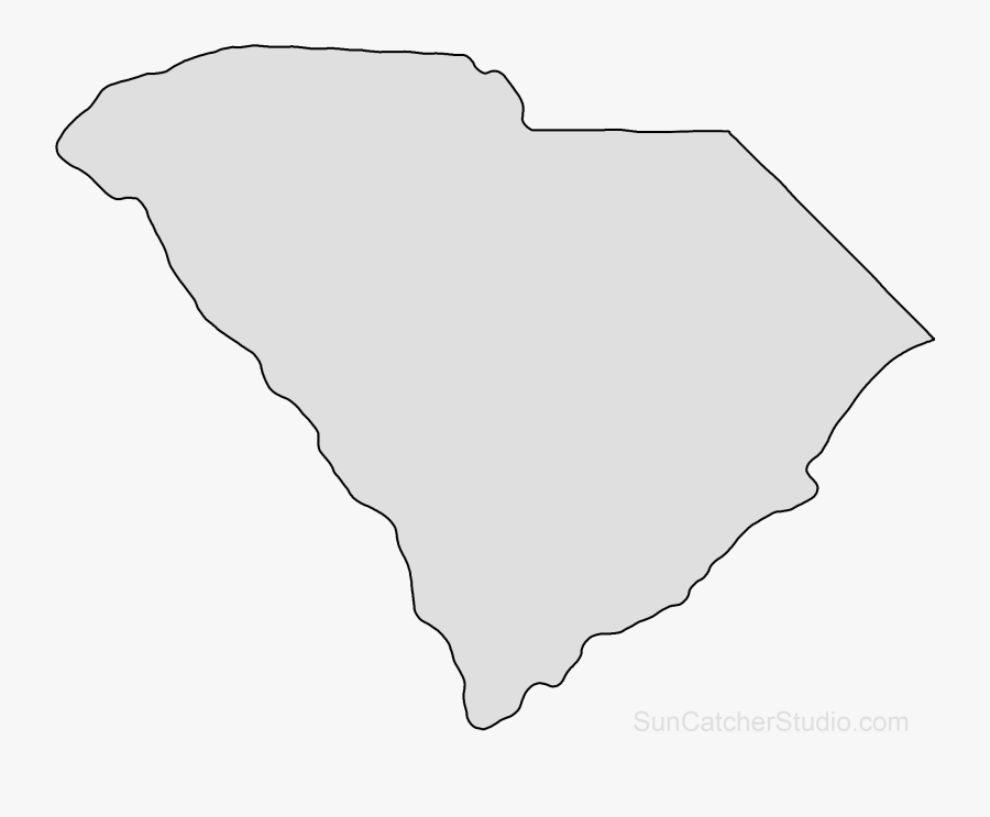 Printable South Carolina Outline, Transparent Clipart