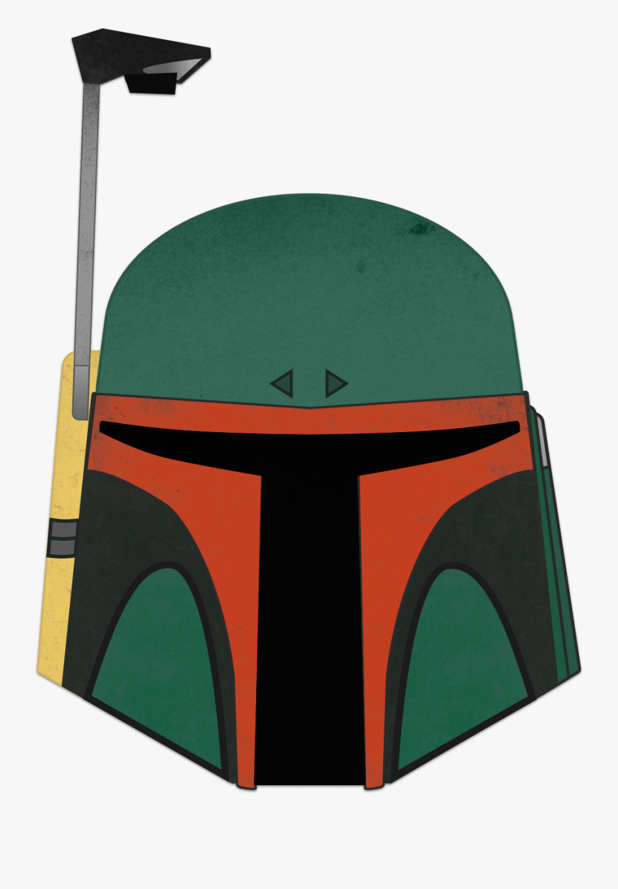 R2d2 C3p0 Boba - Cartoon Boba Fett Helmet, Transparent Clipart