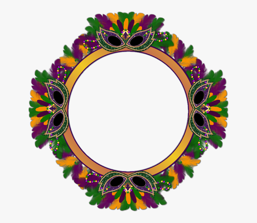 Mardigras Frame Png Clipart , Png Download - Mardi Gras Circle Clipart, Transparent Clipart