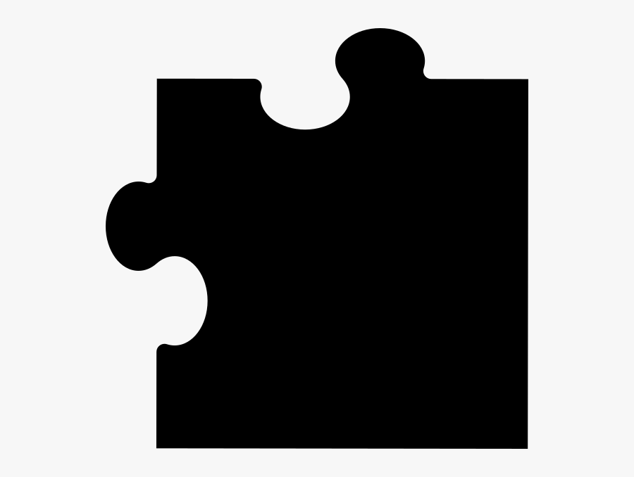 Puzzle Piece Clip Art - Clip Art Image Of A Corner Puzzle Piece, Transparent Clipart