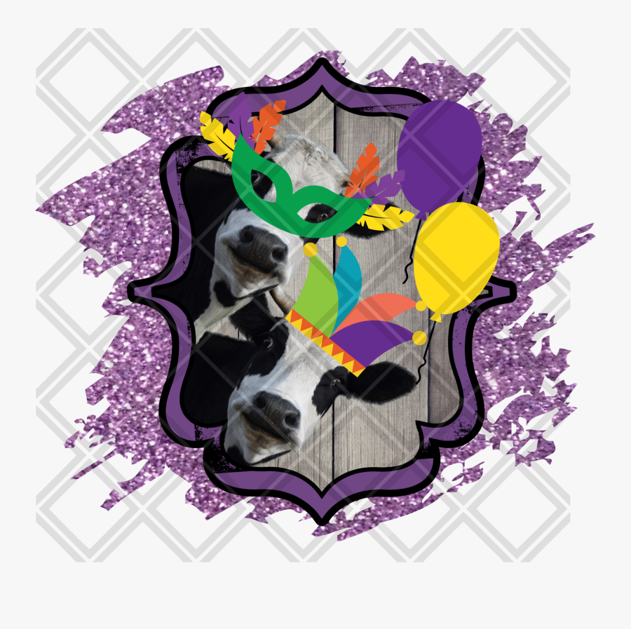 Cow Mardi Gras 2 Real Png Digital Download Instand - Border Collie, Transparent Clipart