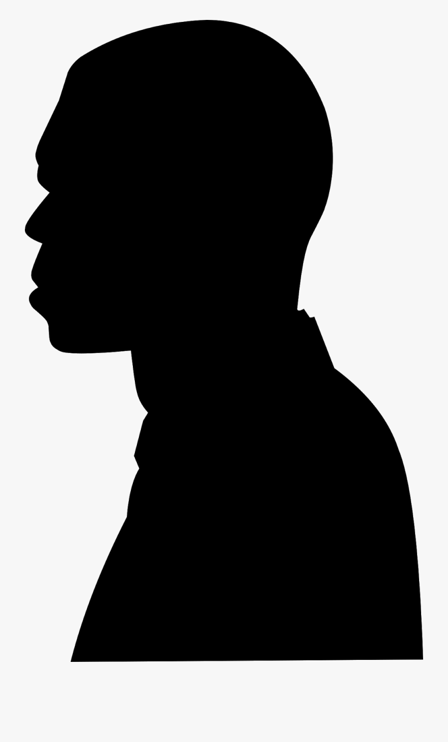 Annoyed, African American, Face, Silhouette, Male, - Male Silhouette Head Png, Transparent Clipart