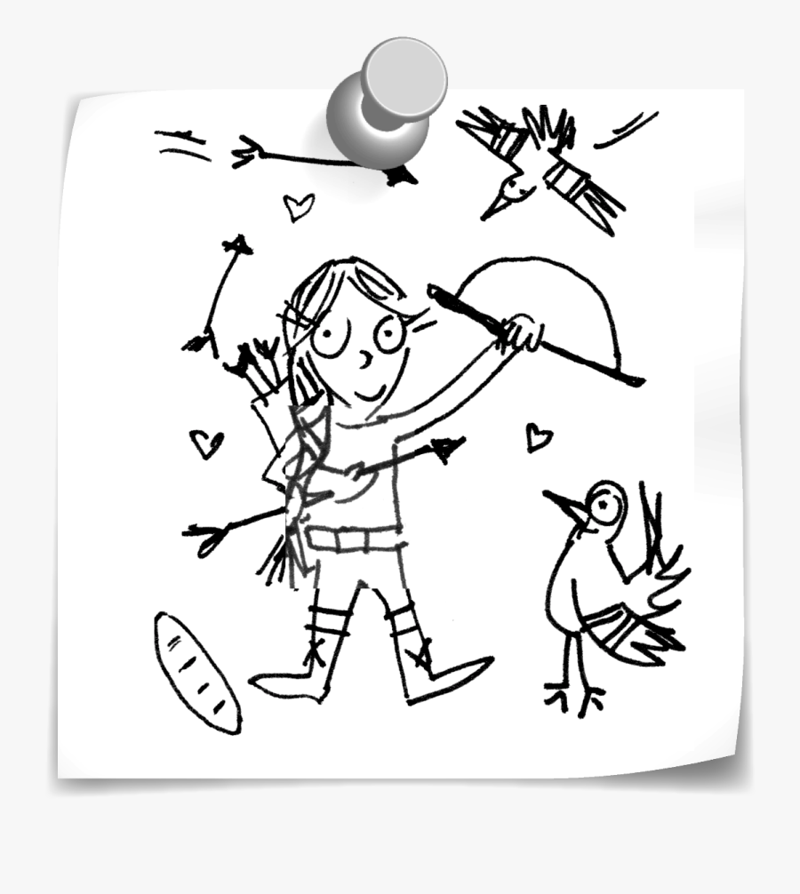 Pin Hunger Games Doodle - Cartoon, Transparent Clipart