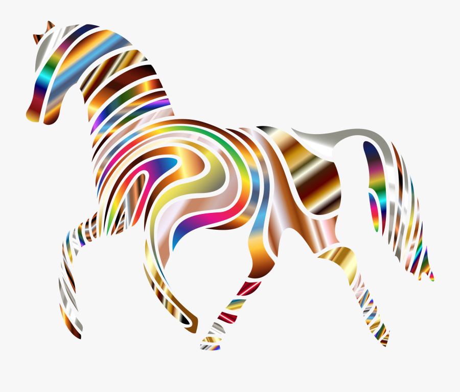 Psychedelic Horse Clip Arts - Rainbow Horse, Transparent Clipart