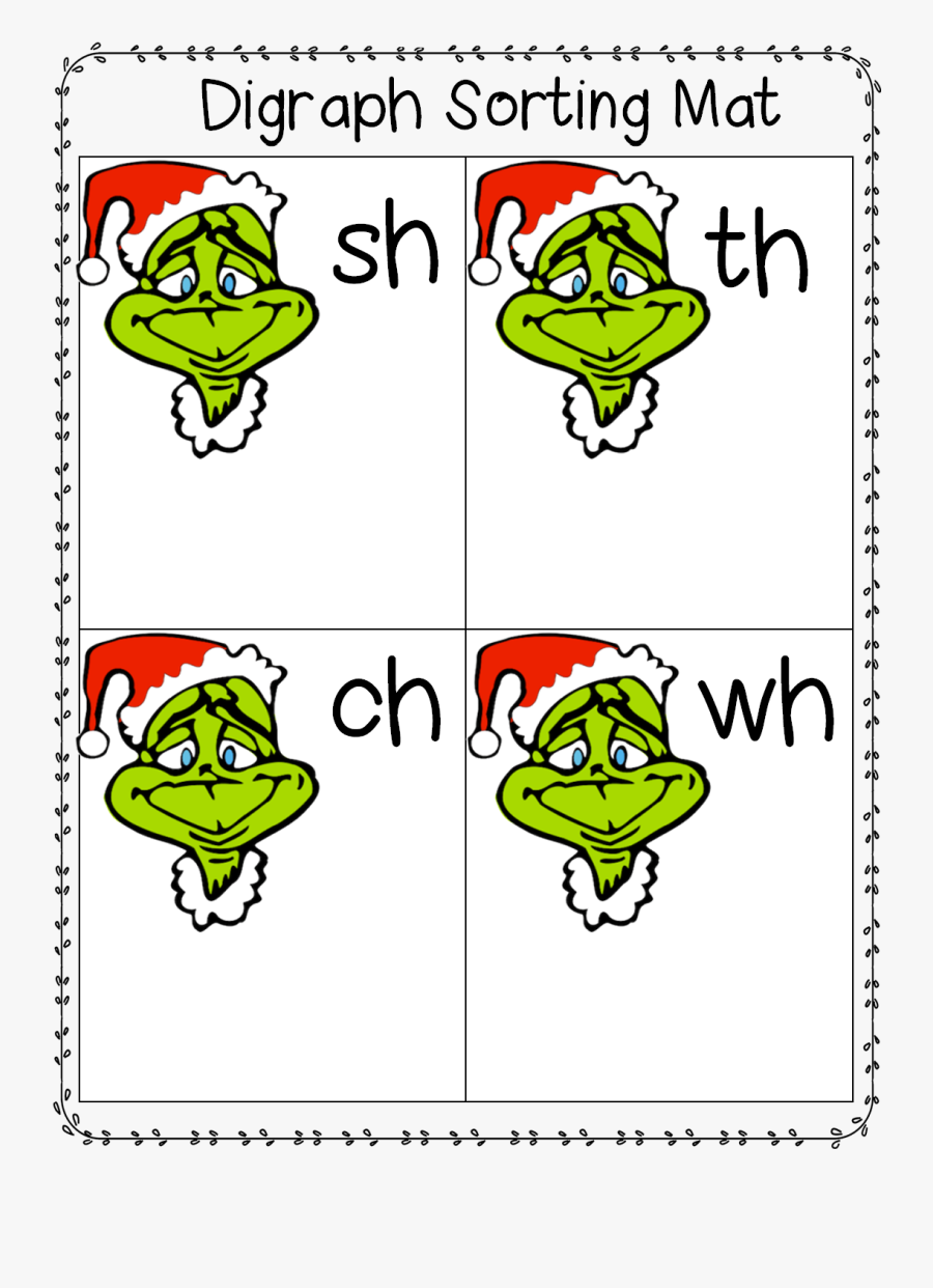 Grinch Digraphs, Transparent Clipart