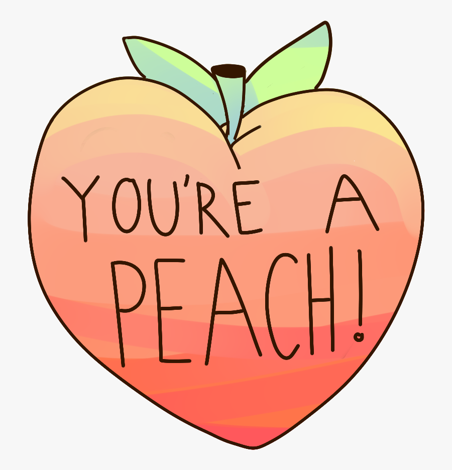 Peach Clipart Aesthetic - Transparent Tumblr Peach, Transparent Clipart