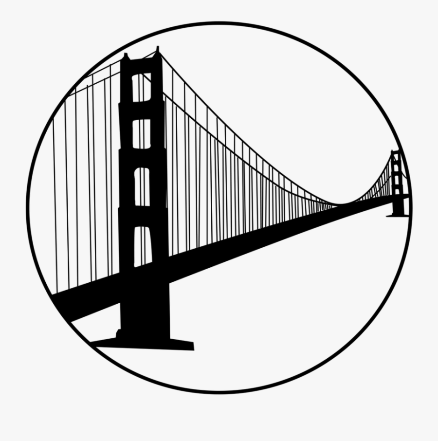 Golden Gate Bridge Clip Art - Golden Gate Bridge Sketch, Transparent Clipart
