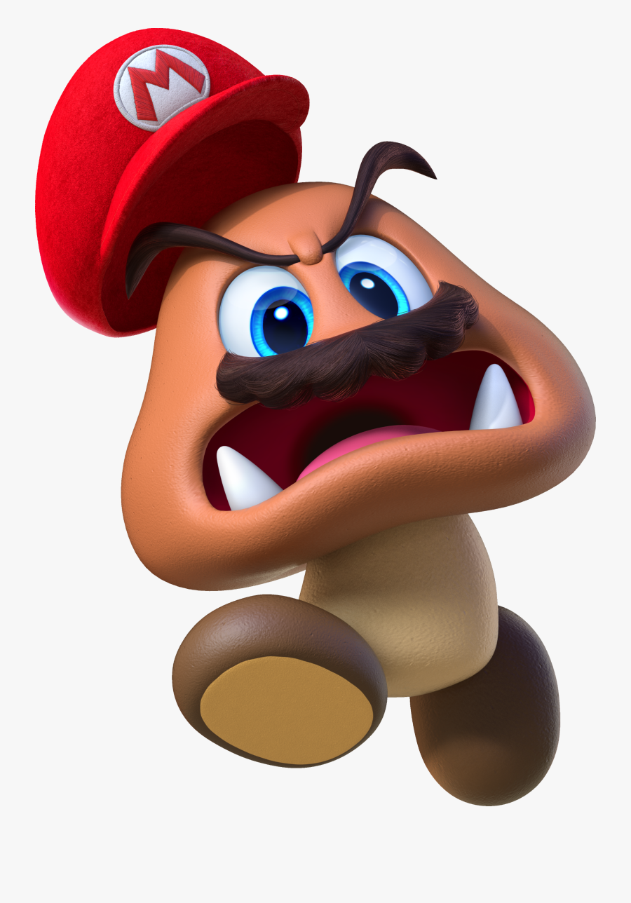 Super Mario Clipart Mustache - Super Mario Odyssey Goomba, Transparent Clipart