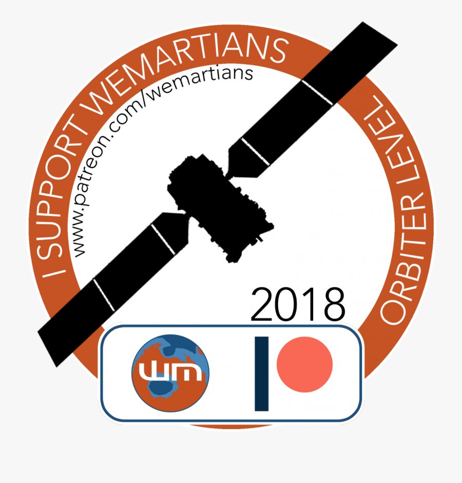 Wemartians Orbiter-level Social Media Badge - Orange, Transparent Clipart