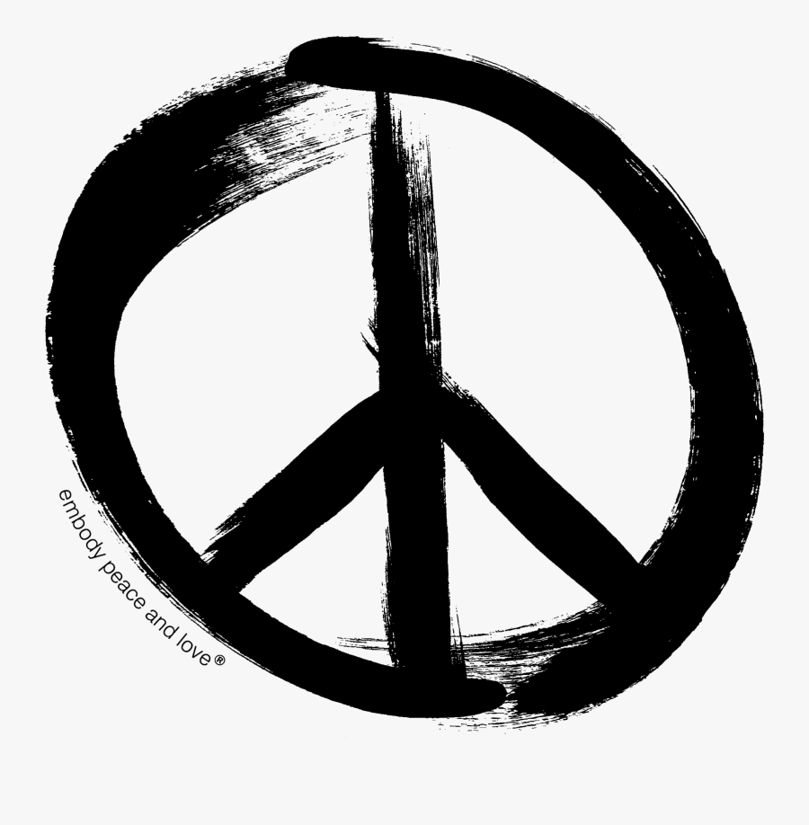 Tie Dye Peace Sign T Shirt Instructions - Peace Sign Black And White, Transparent Clipart