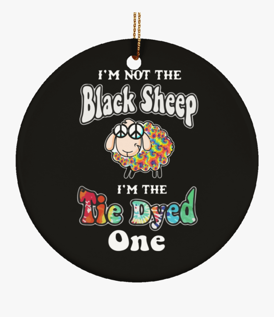 Tie Dyed Sheep Ceramic Circle Tree Ornament - Dia De Los Muertos (day Of The Dead), Transparent Clipart