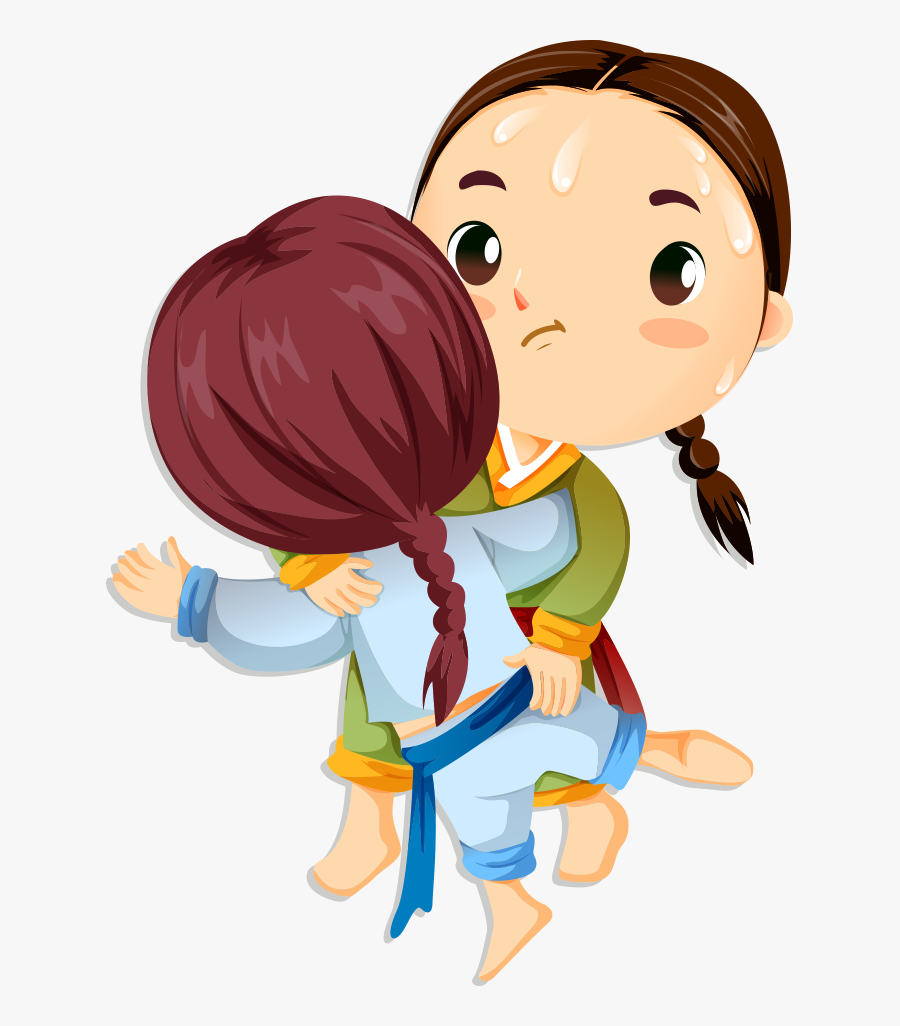 Wrestlers Vector Animated - تصاویر انیمیشنی از دختران, Transparent Clipart