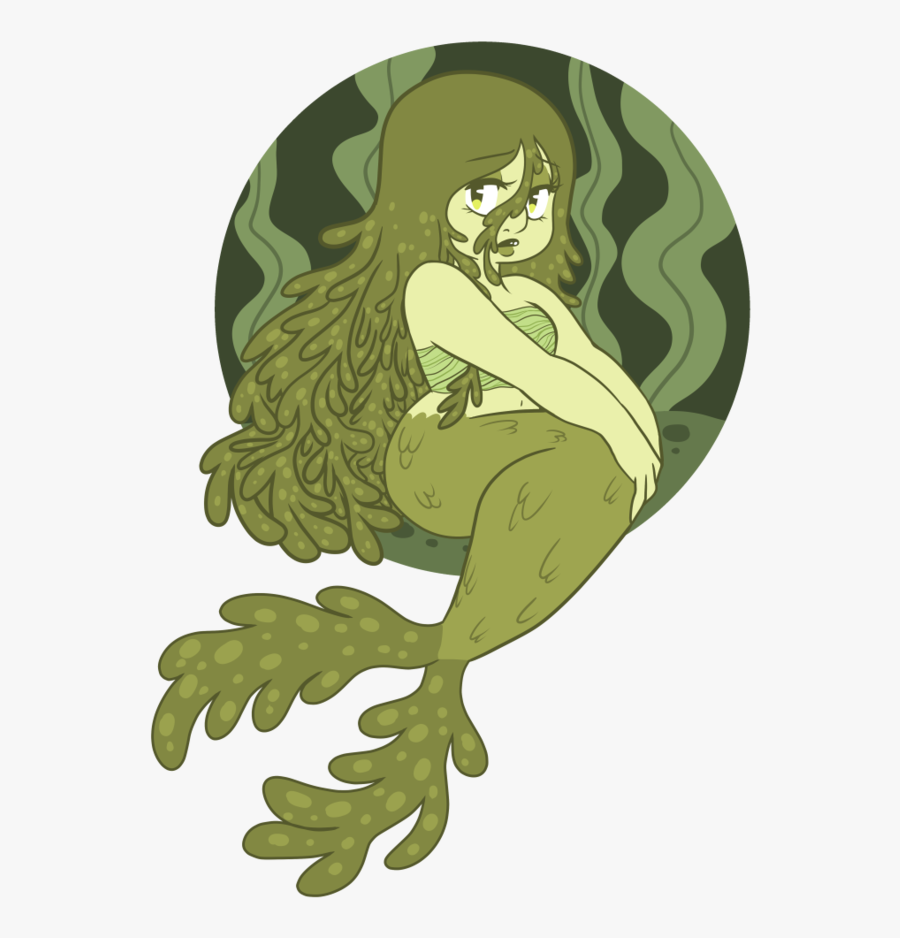Seaweed Mermaid, Transparent Clipart