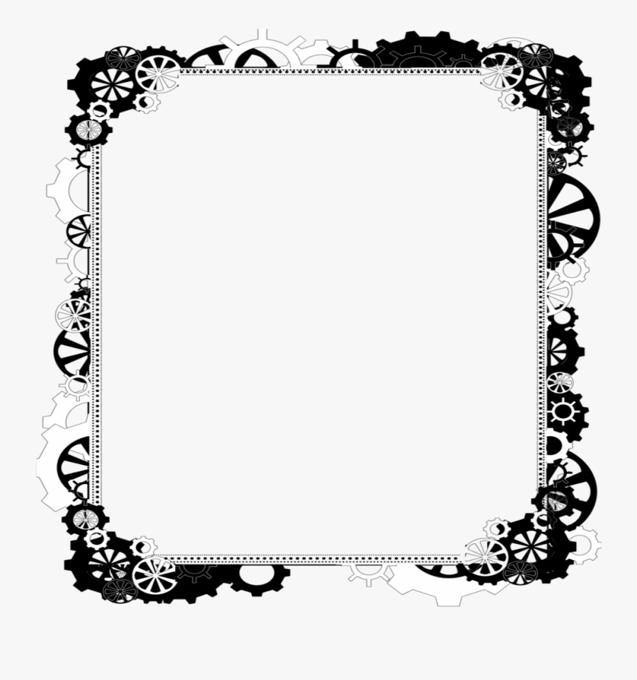 #mq #black #white #frame #frames #border #borders - Design Border Black And White, Transparent Clipart