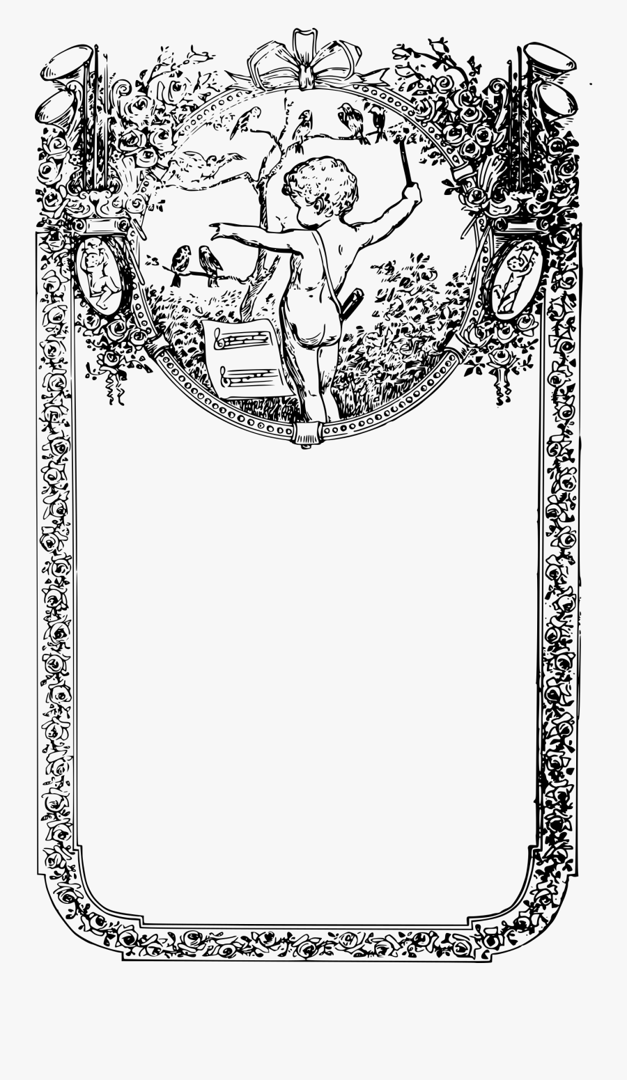 Baby Nature Frame Clip Arts - Black And White Baby Frames, Transparent Clipart