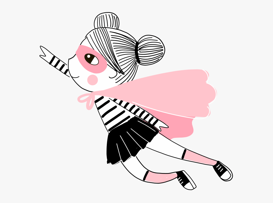 Cute Super Girls Cartoon Characters Fly And Fight With , Free ...