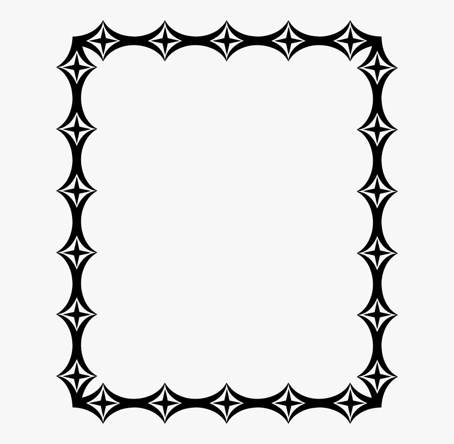 Starry Frame - Invitation Border Clipart, Transparent Clipart