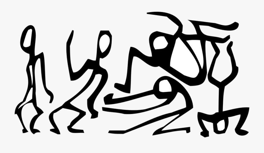 Stick People, Stick Figures, Motion, Group Of People - Drama Figures, Transparent Clipart