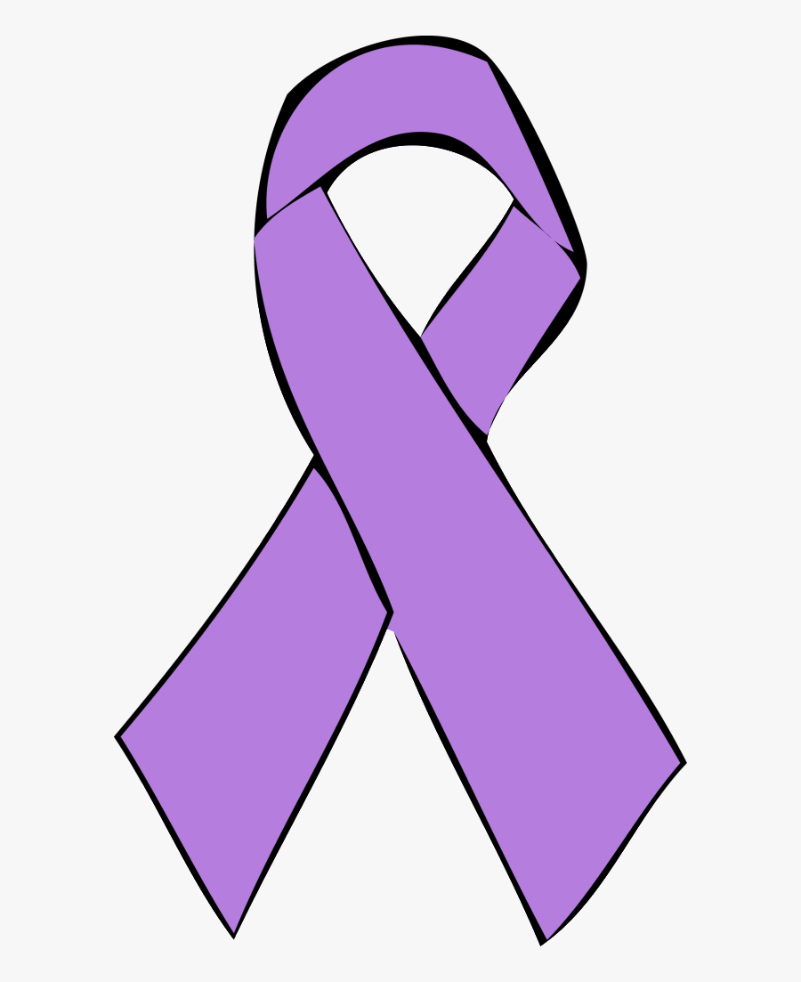 Cancer Awareness Ribbon Clipart - Purple Ribbon Transparent Background, Transparent Clipart
