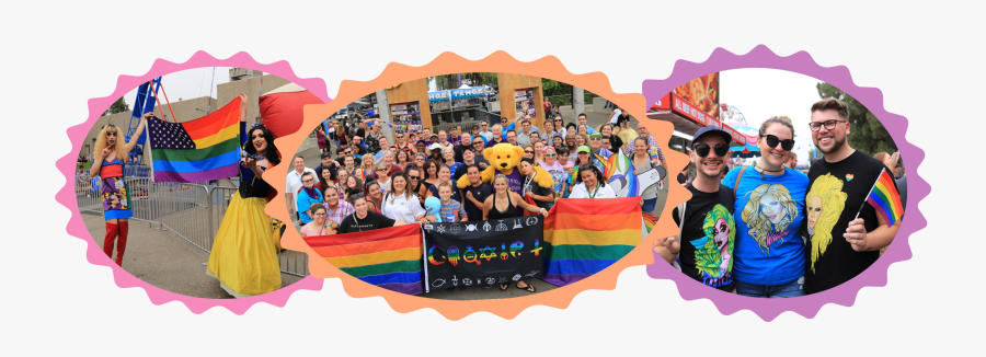 First Picture Two People Holding A Pride Flag - Fun, Transparent Clipart