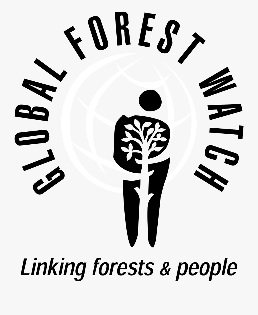 Global Forest Watch Logo Black And White - Illustration, Transparent Clipart