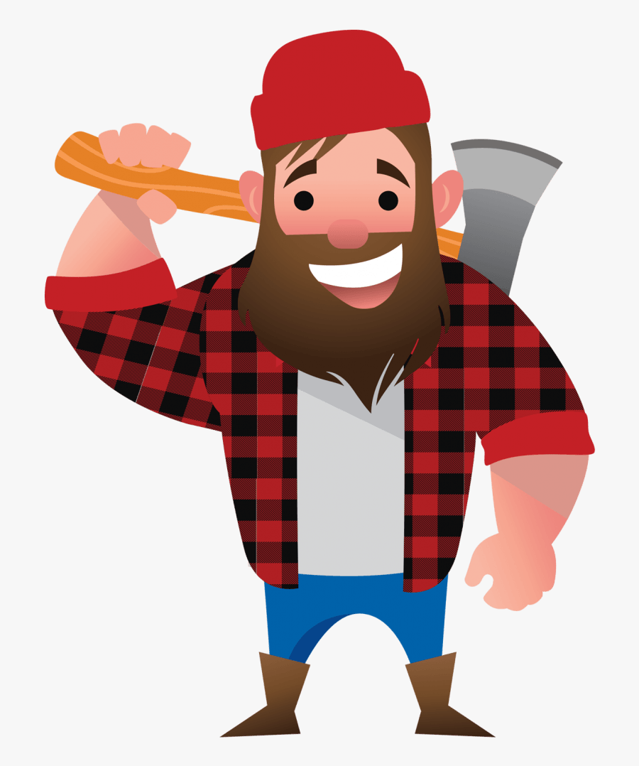 Lyco - Lumberjack Man Cartoon Png, Transparent Clipart