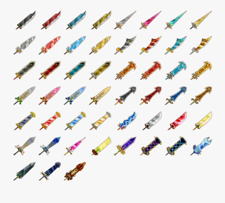 Katana Clipart Pixel Art - Rpg Maker Mv Swords, Transparent Clipart