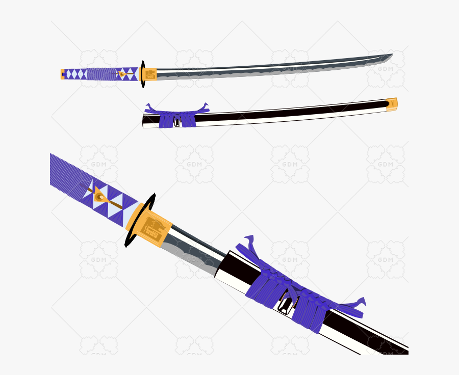 2d Katana Sprite, Transparent Clipart
