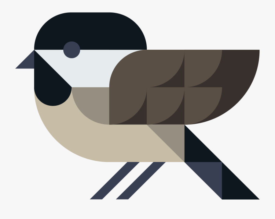 The Chickadee Cottage - Black Chickadee Vector, Transparent Clipart