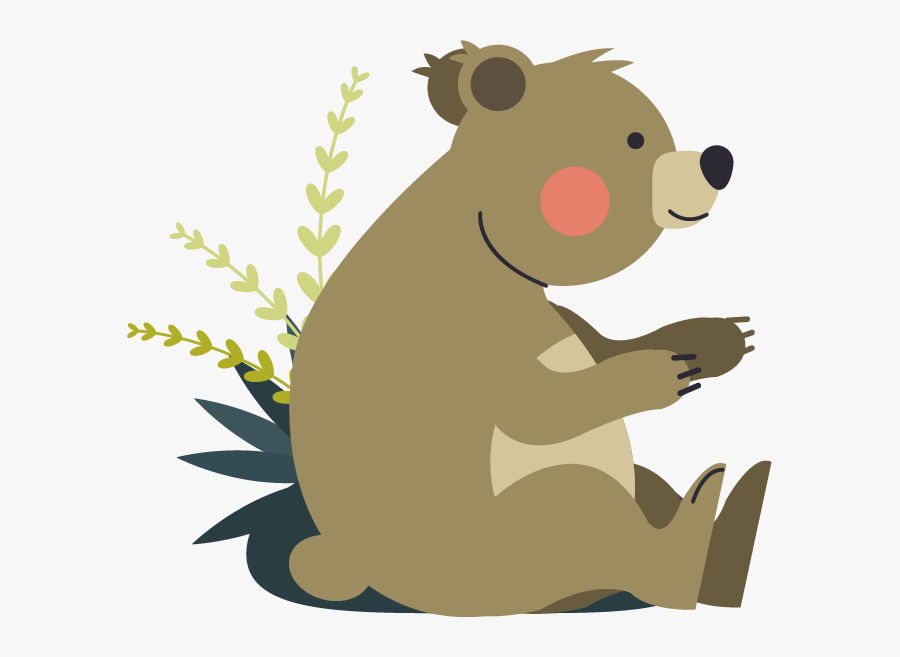Oso Sentado De Lado, Transparent Clipart
