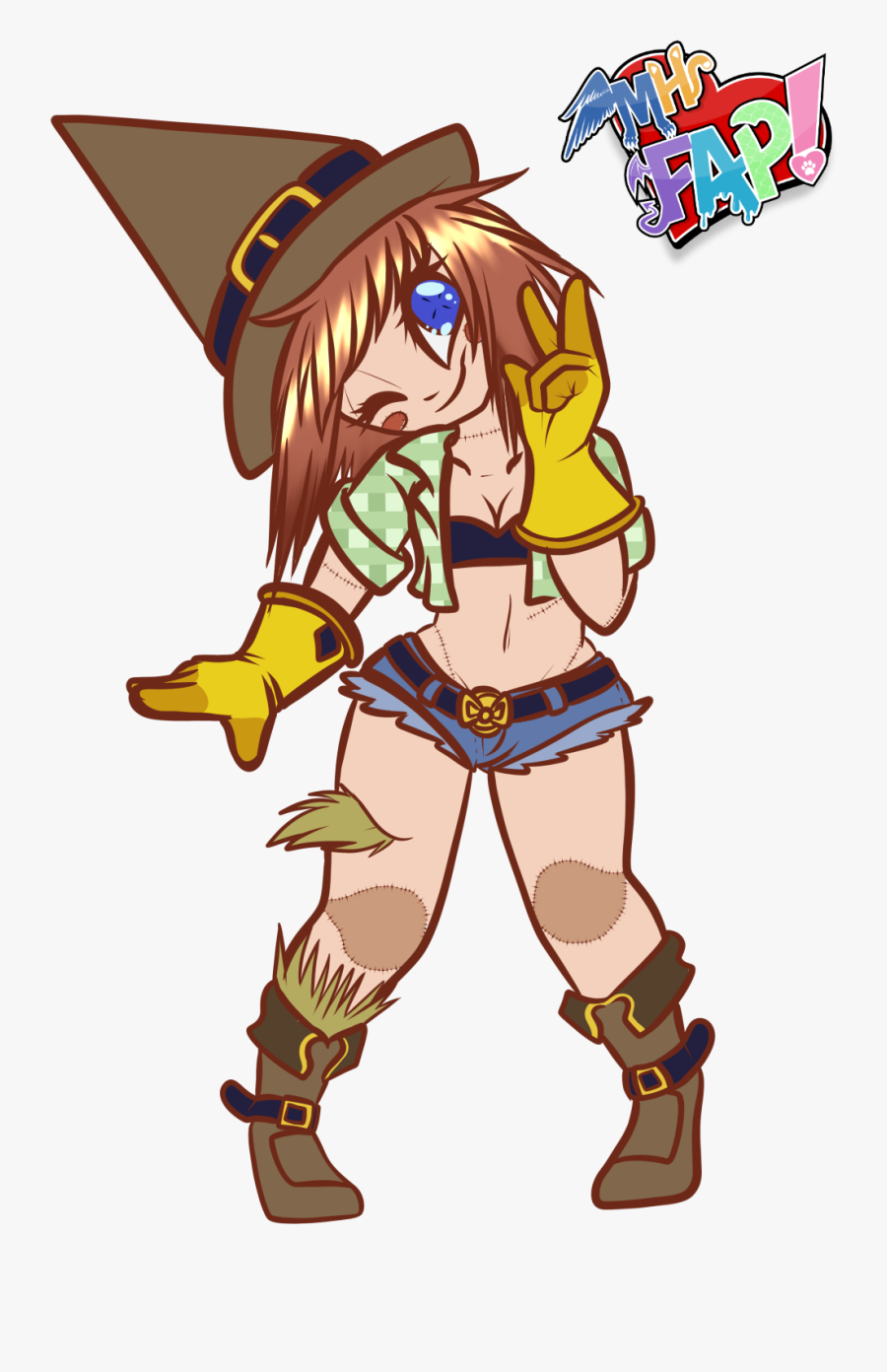 Patchy The Scarecrow Chibi - Cartoon, Transparent Clipart