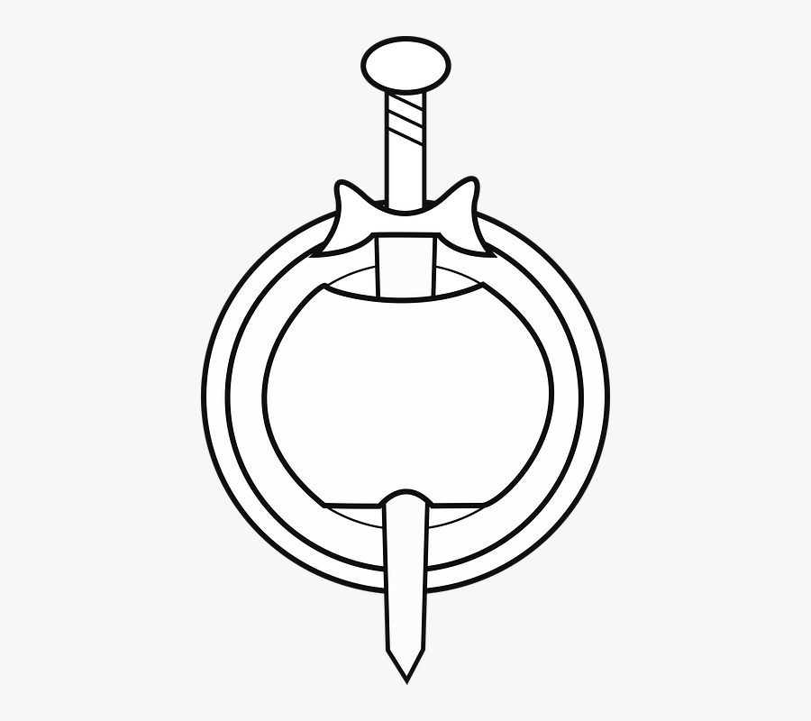 Sword And Shield, Logo, Armor, Coat Of Arms, Shield - Cartoon, Transparent Clipart