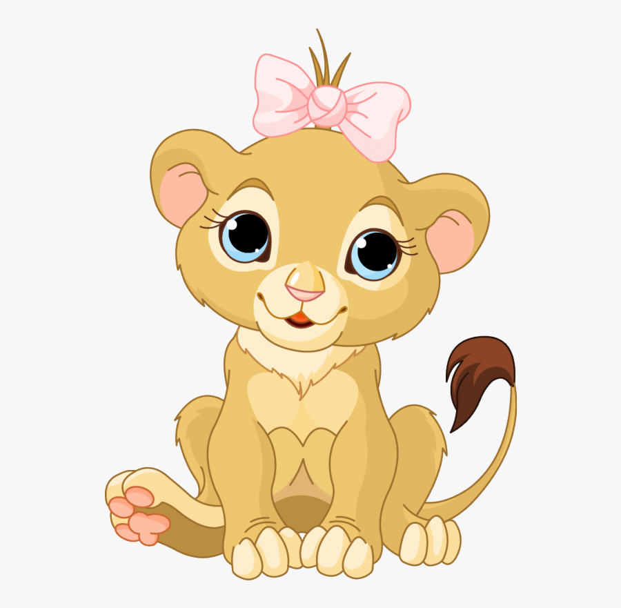 Baby Girl Lion Cartoon - Baby Lion Cartoon, Transparent Clipart