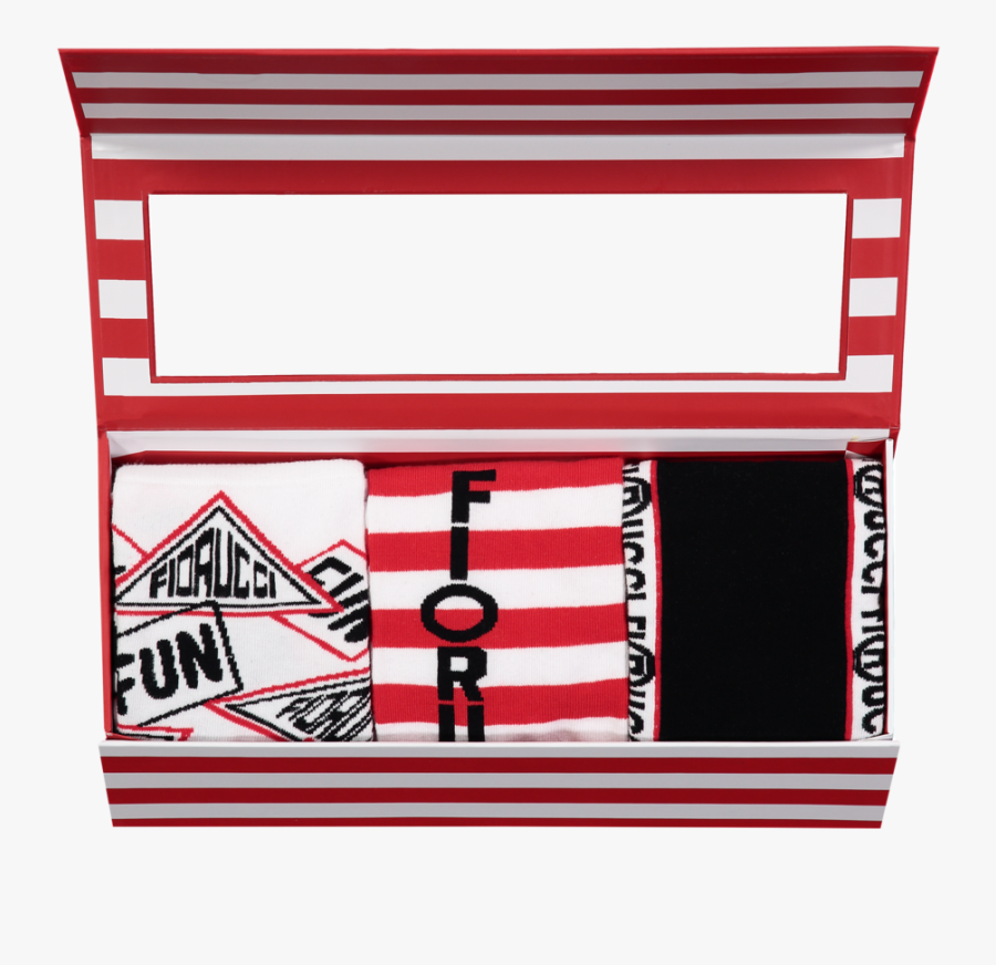 Fun X Fiorucci Unisex Socks 3-piece Box Set, Transparent Clipart