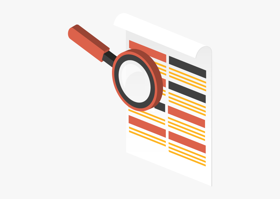 A Magnifying Glass Over Piece Of Paper - Circle, Transparent Clipart