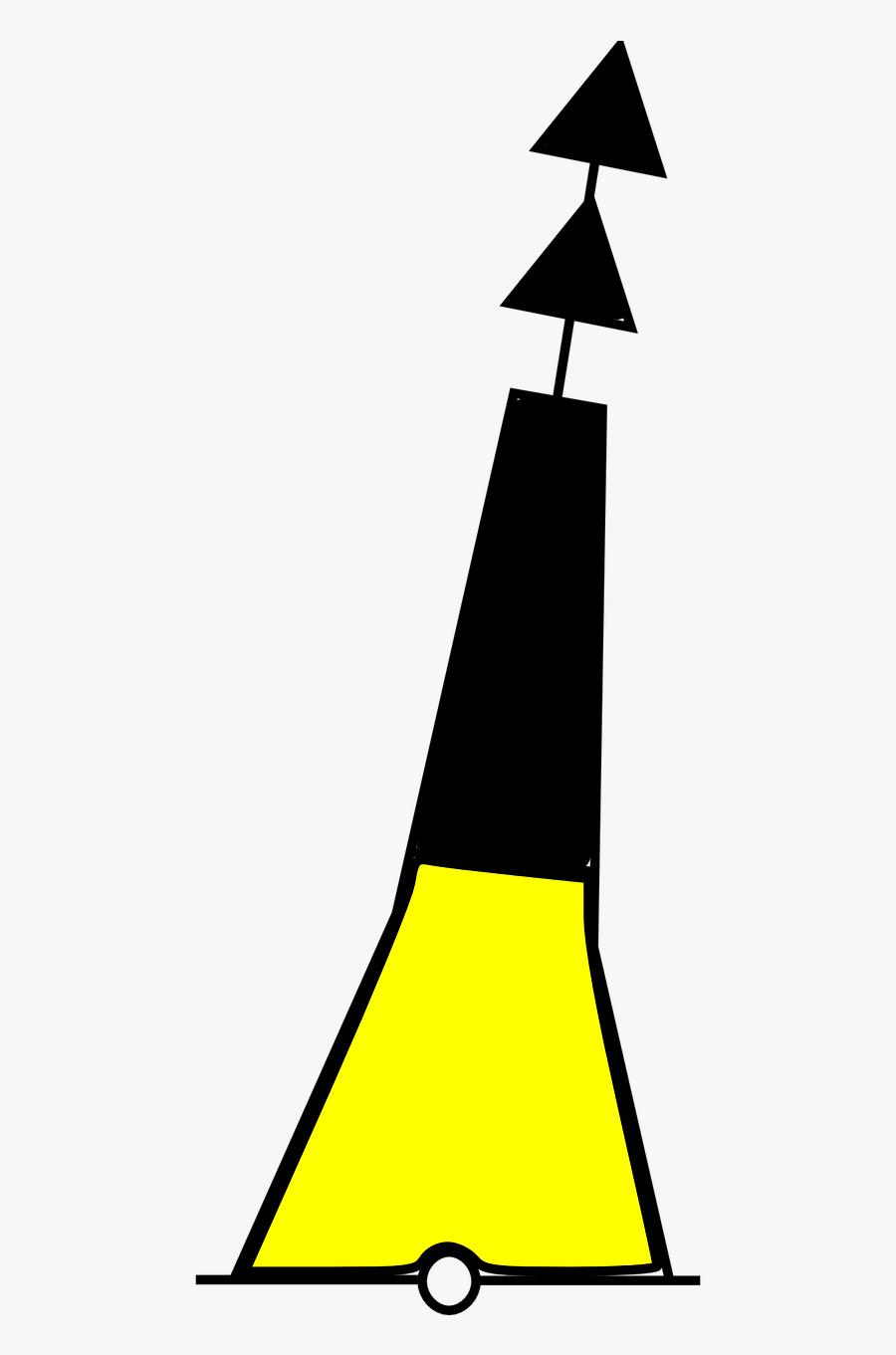 Cardinal Buoy North Clipart By Seafish - Bouee Navigation, Transparent Clipart