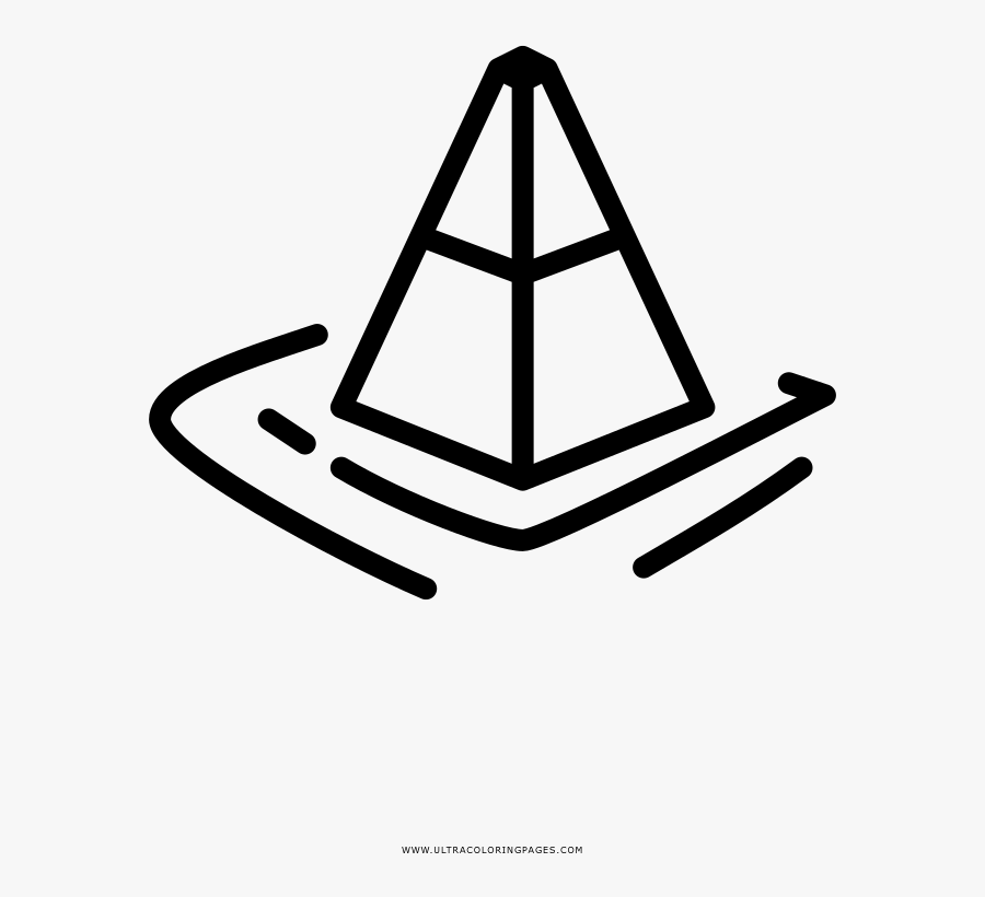 Buoy Coloring Page - Triangle, Transparent Clipart