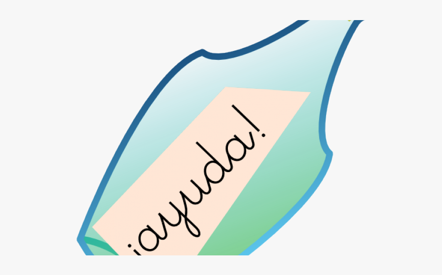 Message In A Bottle Outline - Ayuda Clipart, Transparent Clipart