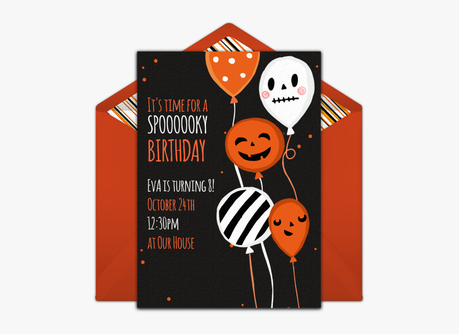 Halloween Party Invitation, Transparent Clipart