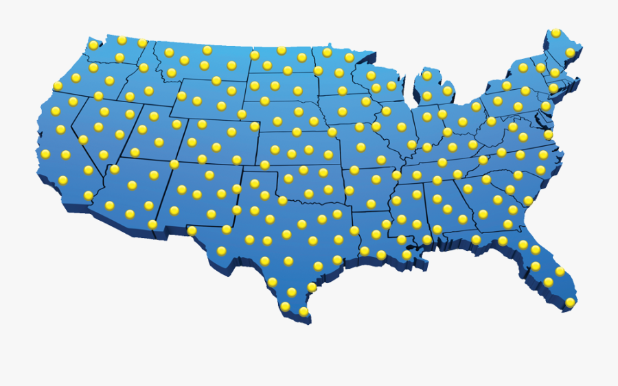 Transparent United States Map Blue, Transparent Clipart