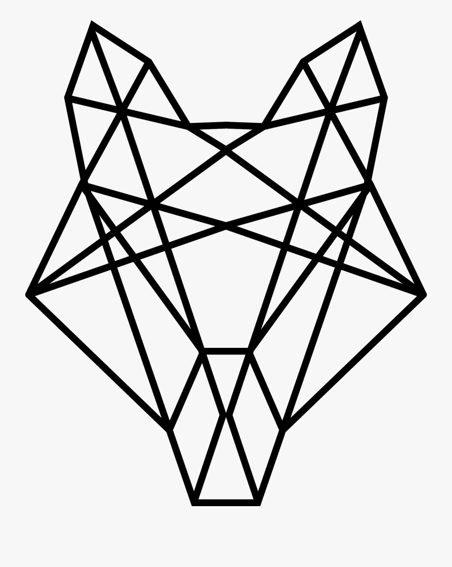 Pochoir De Loup Géométrique, Transparent Clipart