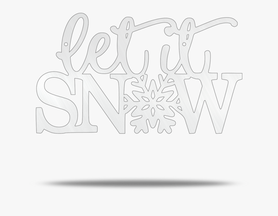 Let It Snow Steel Wall Sign - Line Art, Transparent Clipart