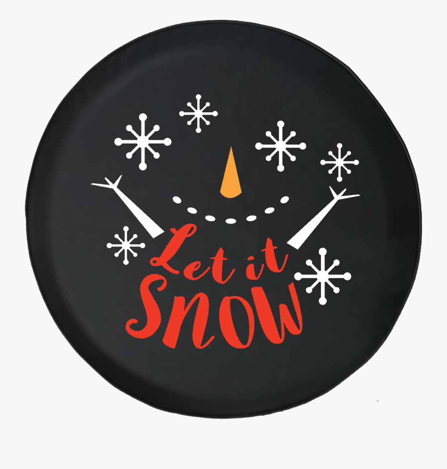 Let It Snow Happy Snowman Snowflakes Winter Wonderland - Circle, Transparent Clipart