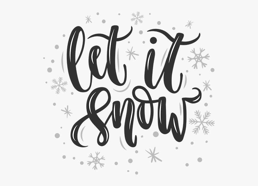 Let It Snow Lettering, Transparent Clipart